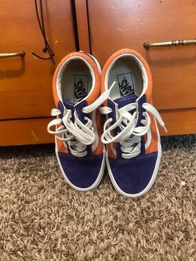 Vans Classic Low-Top Sneakers in Orange and Purple